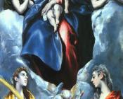 埃尔格列柯 - Madonna and Child with St.Marina and St.Agnes